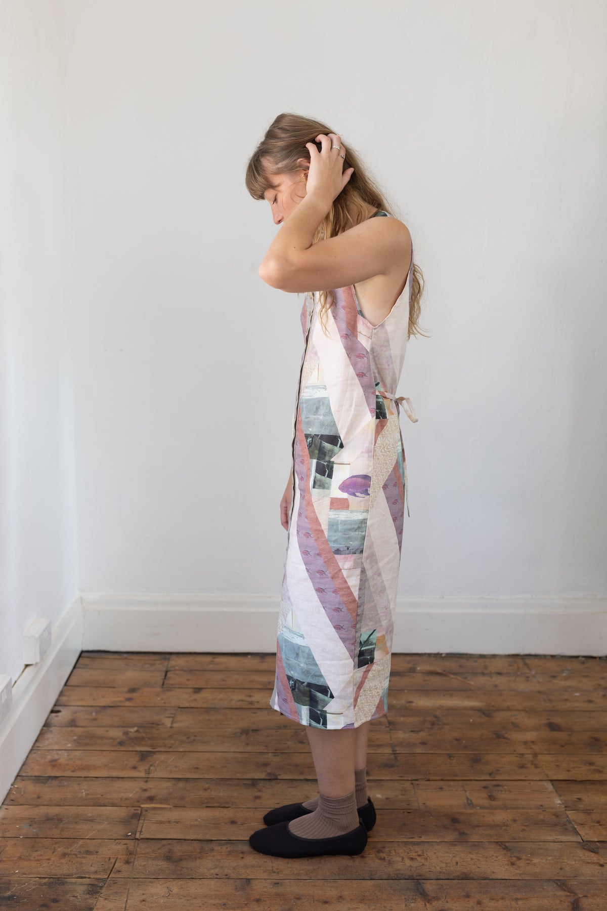 Dress 03 Collage Printed Linen