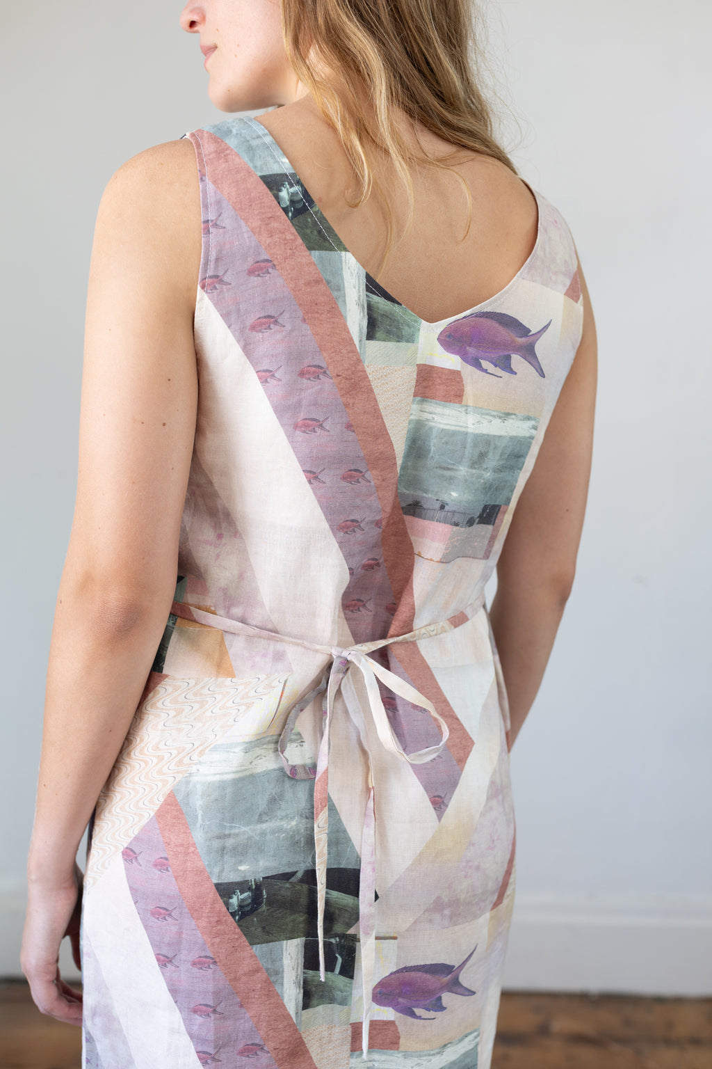 Dress 03 Collage Printed Linen